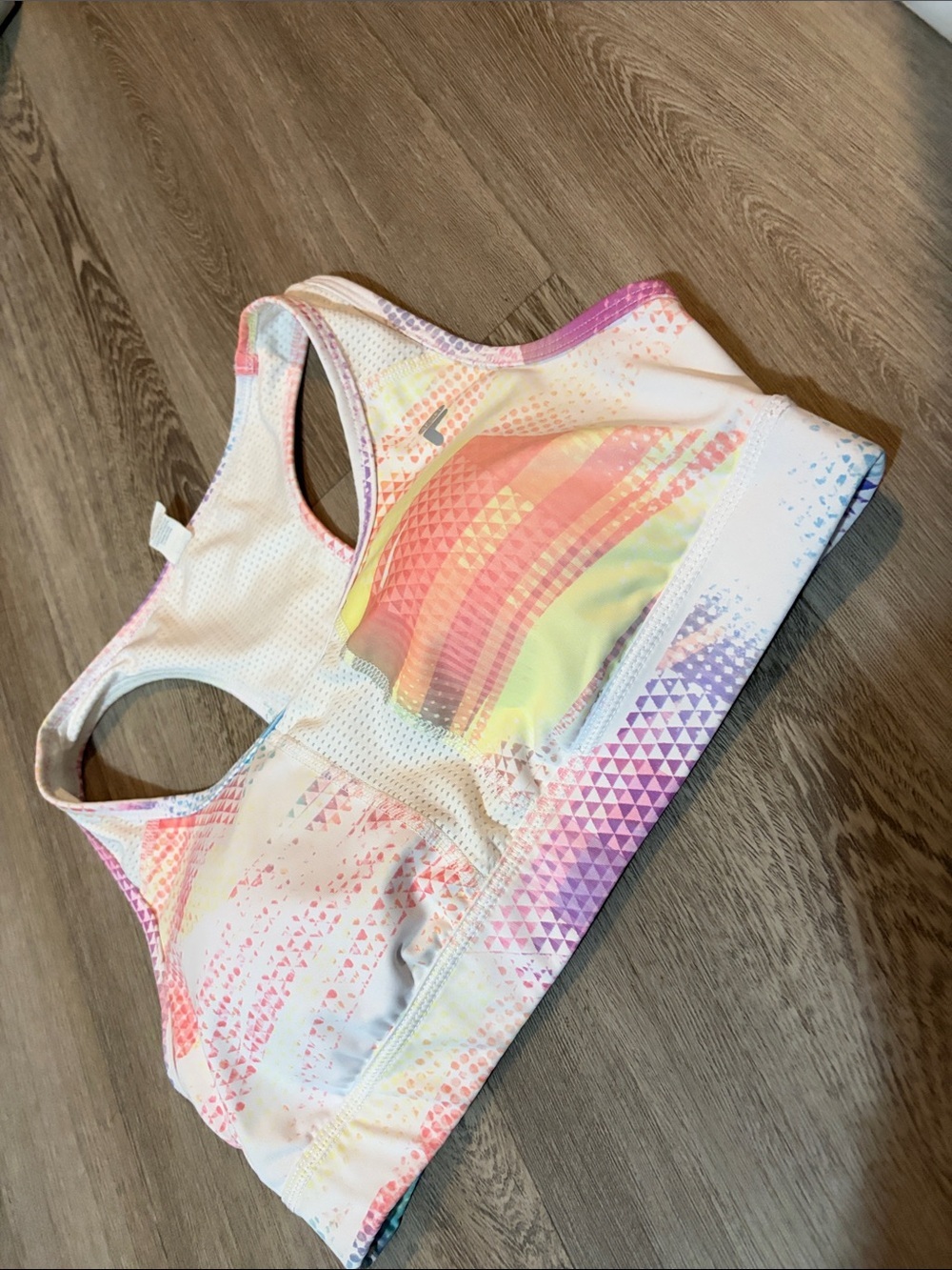 Fila Pastel Multicolor Racerback Swim Top in Pink, Yellow & Purple